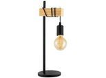 Xxxl Tischleuchte , Braun, Schwarz , Holz, Metall , furniert , 15.5x50x17.5 cm , mit Schalter , Lampen & Leuchten, Innenbeleuchtung, Tischlampen, Tischlampen