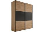Moderano Schwebetürenschrank , Anthrazit, Eiche Artisan , Metall , 4 Fächer , 2 Schubladen , 167x222x68 cm , Goldenes M, BQ - Bündnis für Qualität, Made in Germany , Typenauswahl, Beimöbel erhältlich, umfangreiches Zubehör erhältlich, in verschiedenen Größen erhältlich, in verschiedenen Holzdekoren erhältlich , Schlafzimmer, Komplette Schlafzimmer und Serien, Schlafzimmerserien