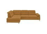 Beldomo Speed Ecksofa , Currygelb , Leder , Echtleder , Rindleder , Ottomane links, nicht einzeln stellbar, L-Form , 309x211 cm , Goldenes M , Typenauswahl, Bettkasten erhältlich, Fußauswahl, Lederauswahl, Stoffauswahl, Sitzqualitäten, seitenverkehrt erhältlich, Bettfunktion erhältlich, Hocker erhältlich, Rückenfutter , Wohnzimmer, Sofas & Couches, Wohnlandschaften, Ecksofas