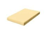 Schlafgut Boxspring-Spannleintuch , Gelb , Textil , 180-200x200-220 cm , Grüner Punkt, Textiles Vertrauen - Oeko-Tex®, Hohenstein, AZO-frei, Oeko-Tex® Made IN Green , Rundumgummi, bügelfrei, keine Sondergrößen, weich und anschmiegsam, perfekter Sitz , Heimtextilien, Bettwäsche & Leintücher, Leintücher, Spannleintücher Boxspringbett