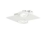 Eglo Led-Deckenleuchte , Weiß , Metall, Glas , rechteckig , 28x6x28 cm , verstellbare Spotlights , Lampen & Leuchten, LED Beleuchtung, LED-Deckenleuchten