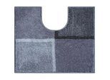 Grund Wc-Vorleger , Grau , Textil , Karo , rechteckig , 50x60 cm , Oeko-Tex® Standard 100, Made in Europe , für Fußbodenheizung geeignet, rutschfest , Heimtextilien, Badtextilien, WC Vorleger