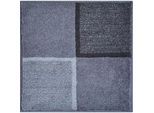 Grund Bidet-Vorleger , Grau , Textil , Karo , rechteckig , 60x60 cm , Oeko-Tex® Standard 100, Made in Europe , rutschfest , Heimtextilien, Badtextilien, Badematten