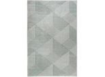 Esprit Webteppich , Grau, Türkis , Textil , Karo , rechteckig , 80x150 cm , Textiles Vertrauen - Oeko-Tex®, Hohenstein, AZO-frei, Oeko-Tex® Standard 100 , für Fußbodenheizung geeignet, in verschiedenen Größen erhältlich, Fasern thermofixiert (heatset), lichtunempfindlich, pflegeleicht, strapazierfähig, leicht zusammenrollbar , Teppiche Und Böden, Teppiche, Webteppiche