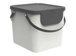 Rotho Abfallsammler , Weiß , Kunststoff , 40 l , 40x35.5x34 cm , Blauer Engel, Reach, DIN EN ISO 9001 , Küchen, Küchenausstattung, Abfallsysteme