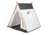 My Baby Lou Spielzelt , Creme, Dunkelgrau , Holz, Textil , Kiefer , massiv , 100x110x100 cm , Fsc, AZO-frei, EN 71 , Spielzeug, Kinderzelte