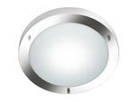 Trio Leuchten Badezimmer-Deckenleuchte , Weiß, Nickelfarben , Metall, Glas , rund , 8.0 cm , Lampen & Leuchten, Innenbeleuchtung, Deckenleuchten, Deckenleuchten