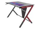 X Rocker Gamingtisch , Blau, Rot, Schwarz , Metall, Holzwerkstoff , rechteckig , 73.5x77.5x115 cm , Getränkehalter, Headsethalter, Mousepad , Büromöbel, Schreibtische, Schreibtische