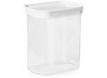 Emsa Frischhaltedose , Weiß , Kunststoff , 1.6 l , rechteckig , 9.9x17.5x16.0 cm , lebensmittelecht, luftdichter Verschluss, auslaufsicher, stapelbar , Küchenzubehör, Vorratsbehälter, Frischhaltedosen