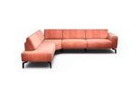 Sensoo Ecksofa , Rosa , Textil , Ottomane links, L-Form , 296x213 cm , Stoffauswahl, Armteil links, Armteil rechts , Wohnzimmer, Sofas & Couches, Wohnlandschaften, Ecksofas