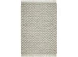Linea Natura Handwebteppich , Grau , Textil , Boho , rechteckig , 160x230 cm , pflegeleicht , Teppiche und Böden, Teppiche, Schafwollteppiche