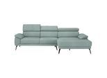 Novel Ecksofa , Mintgrün , Textil , Ottomane rechts, L-Form , 295x187 cm , Typenauswahl, Lederauswahl, Stoffauswahl, seitenverkehrt erhältlich, Hocker erhältlich, Rücken echt , Wohnzimmer, Sofas & Couches, Wohnlandschaften, Ecksofas