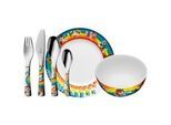 WMF Kinderbesteck , Multicolor, Silberfarben , Metall, Keramik , 6-teilig , rostfrei , Füttern, Kindergeschirr & Kinderbesteck