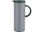 Homeware Profession. Isolierkanne , Hellgrau, Dunkelgrau , Metall, Kunststoff, Glas , Uni , 1 l , Lfgb , Tragegriff, lebensmittelecht, Vakuum, abnehmbarer Deckel, hält warm, hält kalt, Einhandbedienung, Ausgießen per Knopfdruck, hitzebeständig , Geschirr, Kannen & Karaffen, Thermosflaschen