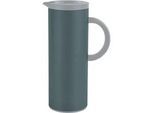 Homeware Profession. Isolierkanne , Hellgrau, Dunkelgrau , Metall, Kunststoff, Glas , Uni , 1 l , Lfgb , Tragegriff, lebensmittelecht, Vakuum, abnehmbarer Deckel, hält warm, hält kalt, Einhandbedienung, Ausgießen per Knopfdruck, hitzebeständig , Geschirr, Kannen & Karaffen, Thermosflaschen