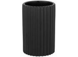 Schöner Wohnen Zahnputzbecher , Schwarz , Keramik , 8x12x8 cm , Badaccessoires, Zahnputzbecher
