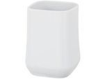 Schöner Wohnen Zahnputzbecher , Weiß , Keramik , 7.5x10.5x7.5 cm , Badaccessoires, Zahnputzbecher