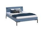 Xora Bett , Blau , Holzwerkstoff , 140x200 cm , in verschiedenen Holzdekoren erhältlich, in verschiedenen Größen erhältlich, für Lattenrost geeignet , Schlafzimmer, Komplette Schlafzimmer und Serien, Schlafzimmerserien