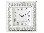 Xora Wanduhr , Silberfarben, Weiß , Glas, Holzwerkstoff , 50x50x5 cm , Dekoration, Uhren, Wanduhren