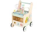 My Baby Lou Lauflernwagen , Multicolor , Holz, Metall , Schima , massiv, Sperrholz , 35x50x31 cm , EN 71 , Spielzeug, Babyspielzeug, Lauflernwagen