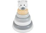 My Baby Lou Stapelturm , Grau, Naturfarben, Weiß , Holz , Schima , massiv, Sperrholz , 18.5 cm , EN 71 , Spielzeug, Holzspielzeug