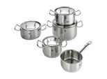 Zwilling Kochtopfset , Edelstahlfarben , Metall , 5-teilig , 16 cm,20 cm,16 cm , 2,0 l,3,5 l,6,0 l,3,0 l,1,5 l , Messskala, hitzebeständige Griffe,backofengeeignet , Kochgeschirr, Töpfe, Topfsets