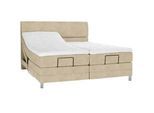 Voleo Boxspringbett , Beige , Textil , H3 , 7-Zonen , Höhe ca. 19 cm , 180x200 cm , Über- und Sondergrößen erhältlich, gepolstertes Kopfteil, Stoffauswahl, Topper geteilt, in verschiedenen Größen erhältlich, Matratze in verschiedenen Härtegraden erhältlich, Matratzenauswahl, Topperauswahl, Kopfteilauswahl, Matratze geteilt , Schlafzimmer, Betten, Boxspringbetten