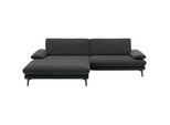Dieter Knoll Ecksofa , Anthrazit , Textil , Ottomane links, L-Form , 284x184 cm , Fußauswahl, Stoffauswahl, Sitzqualitäten, seitenverkehrt erhältlich, Hocker erhältlich, Rücken echt, individuell planbar, haustierfreundlicher Bezug , Wohnzimmer, Sofas & Couches, Wohnlandschaften, Ecksofas