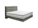 Dieter Knoll Boxspringbett , Grau , Textil , H2 + H3 , Höhe ca. 25 cm , 200x200 cm , gepolstertes Kopfteil, Stoffauswahl, in verschiedenen Größen erhältlich, Partnermatratze mit durchgehendem Bezug, Matratze in verschiedenen Härtegraden erhältlich, Kopfteilauswahl , Schlafzimmer, Betten, Boxspringbetten