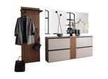 Moderano Garderobe , Grau, Eichefarben , Holz, Holzwerkstoff , 3-teilig , Wildeiche , furniert , 260x200x30 cm , Garderobe, Garderoben-Sets & Garderoben-Serien
