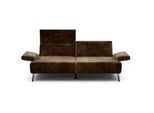Sensoo 2,5-Sitzer , Dunkelbraun , Textil , 204-234x85x86-94 cm , Stoffauswahl, Armteil links, Armteil rechts , Wohnzimmer, Sofas & Couches, Sofas, Textilsofas