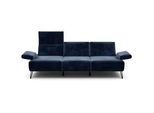 Sensoo 3-Sitzer-Sofa , Dunkelblau , Textil , 234-264x85x86-94 cm , Stoffauswahl, Armteil links, Armteil rechts , Wohnzimmer, Sofas & Couches, Sofas, Textilsofas