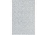 Novel Flachwebeteppich , Grau , Textil , Graphik , rechteckig , 120x170 cm , Oeko-Tex® Standard 100 , für Fußbodenheizung geeignet, schmutzabweisend, für Hausstauballergiker geeignet, lichtunempfindlich, antistatisch, waschbar, pflegeleicht, strapazierfähig, leicht zusammenrollbar , Teppiche und Böden, Teppiche, Webteppiche