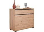 Carryhome Kommode , Anthrazit, Eichefarben , Holzwerkstoff , 3 Schubladen , 120x103x48 cm , Beimöbel erhältlich, stehend , Kleinmöbel, Kommoden, Kommoden