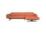 Novel Ecksofa , Orange , Textil , Eiche , Ottomane rechts, L-Form , 305x163 cm , Fußauswahl, Lederauswahl, Stoffauswahl, seitenverkehrt erhältlich, Hocker erhältlich, Rücken echt , Wohnzimmer, Sofas & Couches, Wohnlandschaften, Ecksofas