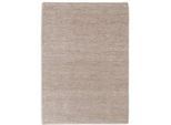 Schöner Wohnen Handwebteppich , Hellbraun , Textil , Uni , rechteckig , 70x140 cm , für Fußbodenheizung geeignet, in verschiedenen Größen erhältlich , Teppiche und Böden, Teppiche, Webteppiche