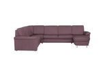 Beldomo System Wohnlandschaft , Violett , Textil , U-Form , 330x240 cm , Typenauswahl, Fußauswahl, Stoffauswahl, seitenverkehrt erhältlich, Hocker erhältlich, individuell planbar , Wohnzimmer, Sofas & Couches, Wohnlandschaften, Wohnlandschaften in U-Form