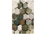 Esprit Webteppich , Grün, Multicolor, Dunkelgrün, Olivgrün , Textil , Graphik , rechteckig , 133x200 cm , Textiles Vertrauen - Oeko-Tex®, Hohenstein, AZO-frei, Oeko-Tex® Standard 100 , für Fußbodenheizung geeignet, in verschiedenen Größen erhältlich, Fasern thermofixiert (heatset), lichtunempfindlich, pflegeleicht, strapazierfähig, leicht zusammenrollbar , Teppiche Und Böden, Teppiche, Webteppiche