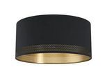 Eglo Deckenleuchte , Schwarz, Goldfarben , Metall, Textil , 24 cm , Lampen & Leuchten, Innenbeleuchtung, Deckenleuchten, Deckenleuchten