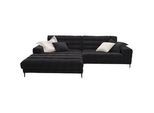 Dieter Knoll Ecksofa , Schwarz , Textil , Uni , Ottomane links, L-Form , 296x207 cm , Blauer Engel, Goldenes M, Dgm , Typenauswahl, Stoffauswahl, planbar, seitenverkehrt erhältlich, Hocker erhältlich , Wohnzimmer, Sofas & Couches, Wohnlandschaften, Ecksofas