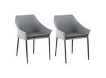 Gardenson Gartenstuhl-Set , Schwarz, Dunkelgrau , Metall, Textil , 60x81x62 cm , Gartenmöbel, Gartensessel, Gartenstühle