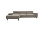 Mid.you Ecksofa , Silberfarben , Textil , Uni , Ottomane links, L-Form , 292x175 cm , Made in EU, FSC Mix , Rücken echt , Wohnzimmer, Sofas & Couches, Wohnlandschaften, Ecksofas