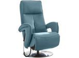 Valdera Relaxsessel , Blau , Leder , Echtleder , Longlife-Leder, Semi-Anilinleder , 77x110x87 cm , Goldenes M , Fußauswahl, Lederauswahl, Stoffauswahl, Relaxfunktion, Aufstehhilfe, Herz-Waage-Funktion , Wohnzimmer, Sessel, Ledersessel