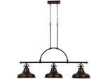 Elstead Lighting Hängeleuchte , Bronzefarben , Metall, Glas , 34.3x73x133.3 cm , Grüner Punkt, RoHS , Lampen & Leuchten, Innenbeleuchtung, Hängeleuchten, Pendelleuchten
