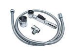 Xxxl Duschzubehör-Set , Chromfarben , Metall, Kunststoff , 4-teilig , 3.5x17.5x3 cm , Badezimmer, Baden & Duschen, Duschköpfe & Duschschläuche
