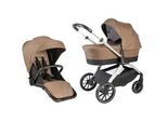 My Baby Lou Kinderwagenset , Beige , Textil , EN 1888 , Feststellbremse, Federung, kugelgelagerte Räder, 5-Punkte-Gurt, Doppelbremse, für Babyschale geeignet, Griff in Lederoptik, Transportsicherung, mit Tragegriff, Sitz umsetzbar, abnehmbarer Schutzbügel,5-Punkt-Gurt, Gurtschoner, Schutzbügel abnehmbar, Sitz umsetzbar , Baby On Tour, Kinderwagen, Kombikinderwagen