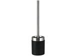 Sadena Wc-Bürstengarnitur , Schwarz, Chromfarben , Metall , 9x37x9 cm , Bürstenkopf abnehmbar, Bürstenkopf austauschbar, rostfrei , Badezimmer, Wc Ausstattung, Wc-bürsten