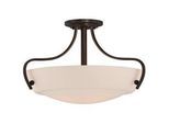 Elstead Lighting Deckenleuchte , Dunkelbraun, Bronzefarben , Metall, Glas , 30.5 cm , Grüner Punkt, RoHS , Lampen & Leuchten, Innenbeleuchtung, Deckenleuchten, Deckenleuchten