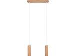 Xxxl Hängeleuchte , Weiß, Eichefarben , Holz , Eiche , 140 cm , Lampen & Leuchten, Innenbeleuchtung, Hängeleuchten, Pendelleuchten
