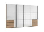 Mid.you Schwebetürenschrank , Weiß, Eichefarben , Holzwerkstoff , 6 Fächer , 6 Schubladen , 350x236x65 cm , BQ - Bündnis für Qualität, Made in Germany, DIN EN ISO 9001 , umfangreiches Zubehör erhältlich, in verschiedenen Größen erhältlich, in verschiedenen Holzdekoren erhältlich , Schlafzimmer, Komplette Schlafzimmer und Serien, Schlafzimmerserien